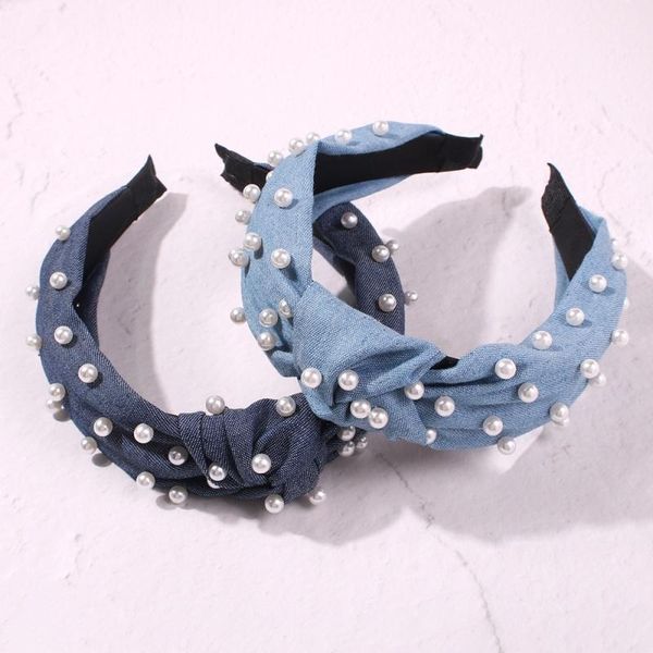 vintage blue denim cloth center knot headband simulated pearls hairband headwear casual hair accessories bandeau femme f08671, Golden;silver
vintage blue denim cloth center knot headband simulated pearls hairband headwear casual hair accessories bandeau femme f08671, Golden;silver