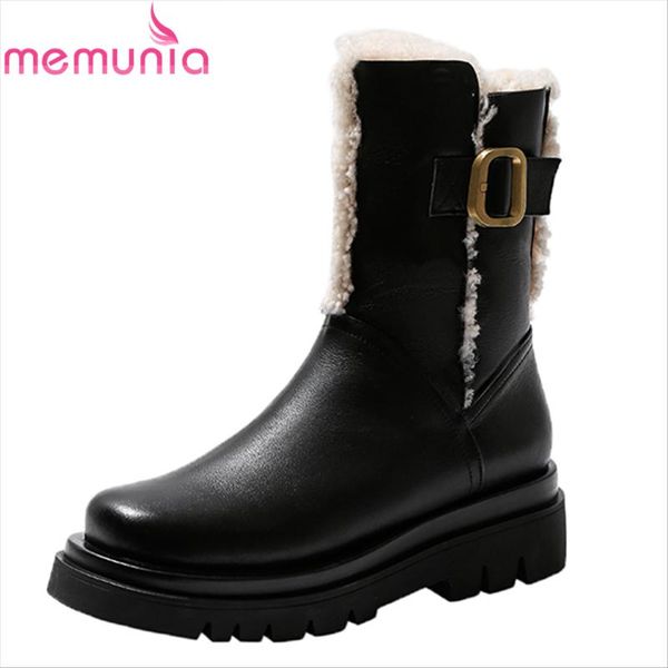 memunia 2021 genuine leather boots med heels square toe keep warm women boots winter ankle black
memunia 2021 genuine leather boots med heels square toe keep warm women boots winter ankle black