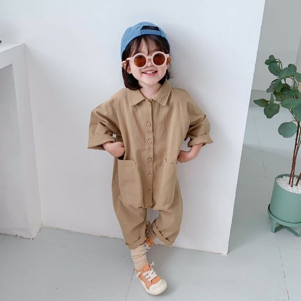 2019 children autumn winter button lapel long sleeves solid color girls boys denim jumpsuit climb soft romper y200704, Blue
2019 children autumn winter button lapel long sleeves solid color girls boys denim jumpsuit climb soft romper y200704, Blue