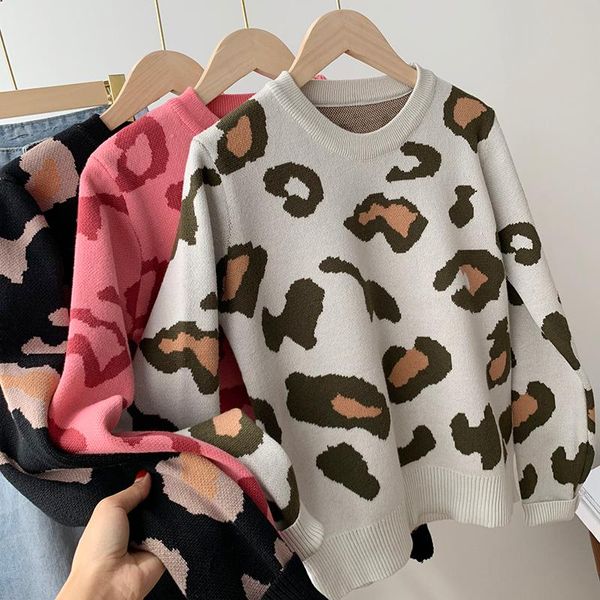 autumn winter women's sweaters 2020 o-neck casual loose knitted long sleeve fashion leopard sweater ladies oversize pullover, White;black
autumn winter women's sweaters 2020 o-neck casual loose knitted long sleeve fashion leopard sweater ladies oversize pullover, White;black