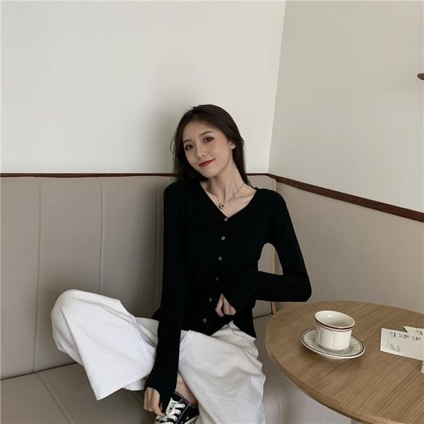 women's knits & tees v neck autumn-winter ins basic all-match thin knit women sweater cardigan 10 colors, White
women's knits & tees v neck autumn-winter ins basic all-match thin knit women sweater cardigan 10 colors, White