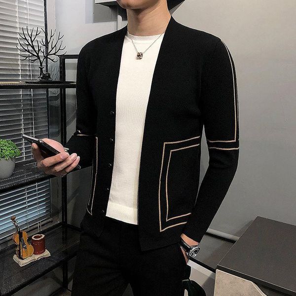 men's vests sweater coat spring and autumn 2021 korean fashion handsome outer wear thin knitted cardigan, Black;white
men's vests sweater coat spring and autumn 2021 korean fashion handsome outer wear thin knitted cardigan, Black;white