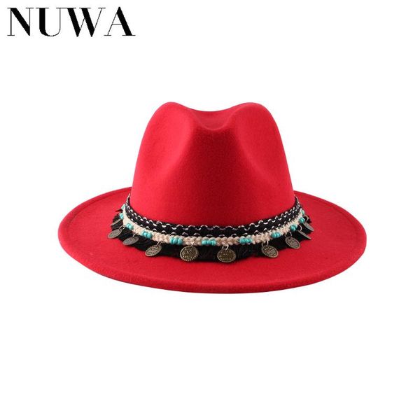 women's ethnic felt hat black woolen flat brim hat autumn and winter warm jazz fedora bucket panama, Blue;gray
women's ethnic felt hat black woolen flat brim hat autumn and winter warm jazz fedora bucket panama, Blue;gray