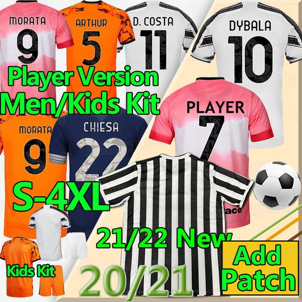 21 22 fans player version soccer jerseys 2021 2022 the bianconeri human race de ligt morata dybala men+kids kits football shirts futbol, Black;yellow
21 22 fans player version soccer jerseys 2021 2022 the bianconeri human race de ligt morata dybala men+kids kits football shirts futbol, Black;yellow