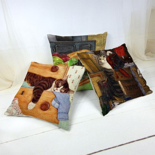 retro nostalgic style cushion cover cute animal cat family sofa car decoration throw pillowcase christmas decorations for home
retro nostalgic style cushion cover cute animal cat family sofa car decoration throw pillowcase christmas decorations for home