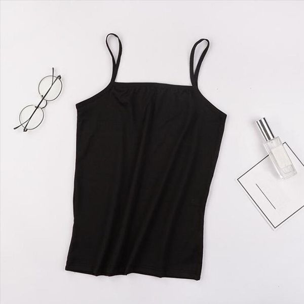 womens plain camisole tank 2019 summer solid color ladies stretch spaghetti strap bottoming shirts sling vests, White
womens plain camisole tank 2019 summer solid color ladies stretch spaghetti strap bottoming shirts sling vests, White