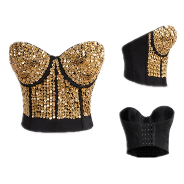 new sequins nightclub bra ball queen performance dj silver women corset bustier glod bras for woman c1211, Black;white
new sequins nightclub bra ball queen performance dj silver women corset bustier glod bras for woman c1211, Black;white