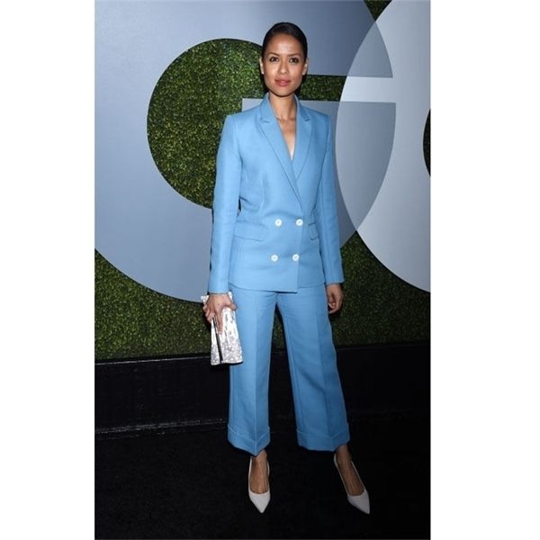 sky blue womens formal wear pantsuits double breasted female trouser suits custom made bespoke new a014 q1215 q1217, White;black
sky blue womens formal wear pantsuits double breasted female trouser suits custom made bespoke new a014 q1215 q1217, White;black
