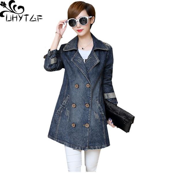 women's trench coats uhytgf 5xl plus size denim jacket women clothing medium length double-breasted loose jeans fashion female autumn c, Tan;black
women's trench coats uhytgf 5xl plus size denim jacket women clothing medium length double-breasted loose jeans fashion female autumn c, Tan;black