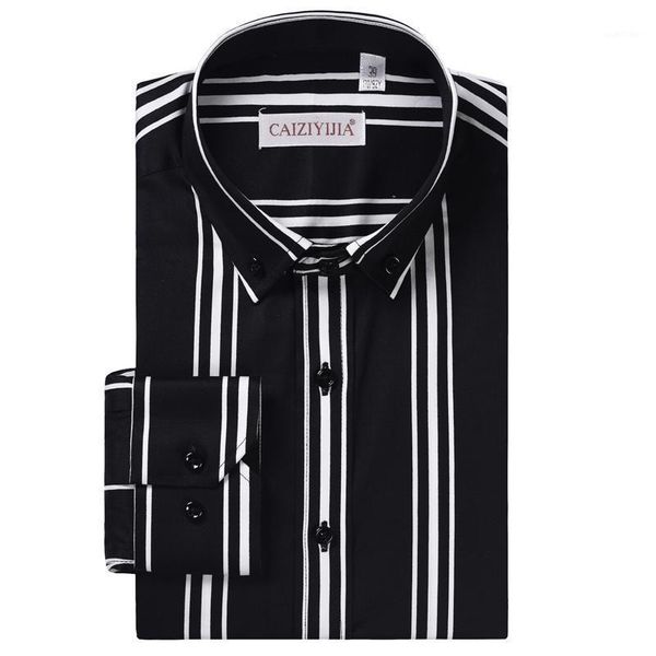 men's long sleeve multi-color striped dress shirts comfortable cotton casual standard-fit button down collar easy care shirt1, White;black
men's long sleeve multi-color striped dress shirts comfortable cotton casual standard-fit button down collar easy care shirt1, White;black