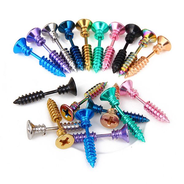 1 pair punk style stainless steel 5 colors stud earrings men women ear jewelry rock gothic piercing earring wholesale, Golden
1 pair punk style stainless steel 5 colors stud earrings men women ear jewelry rock gothic piercing earring wholesale, Golden