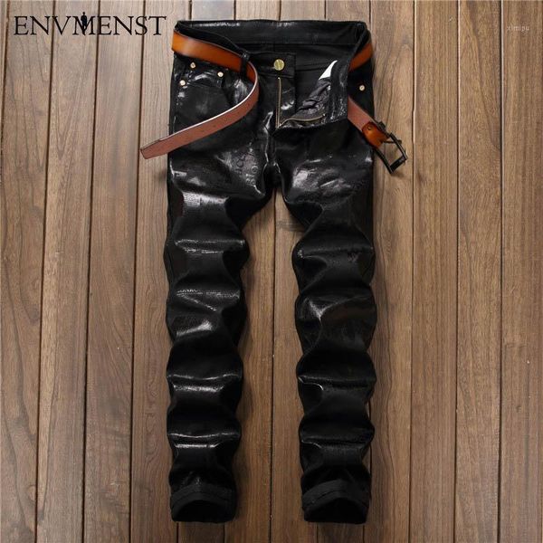 2017 european street style fashion casual letter printed black jeans straight slim quality pu leather men denim pants1, Blue
2017 european street style fashion casual letter printed black jeans straight slim quality pu leather men denim pants1, Blue