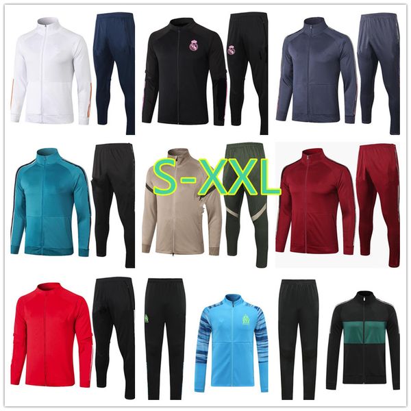 mens football jacket tracksuit set chaqueta de fútebol 2020 real madrid marseille socce jacket training jogging full zipper, Black
mens football jacket tracksuit set chaqueta de fútebol 2020 real madrid marseille socce jacket training jogging full zipper, Black