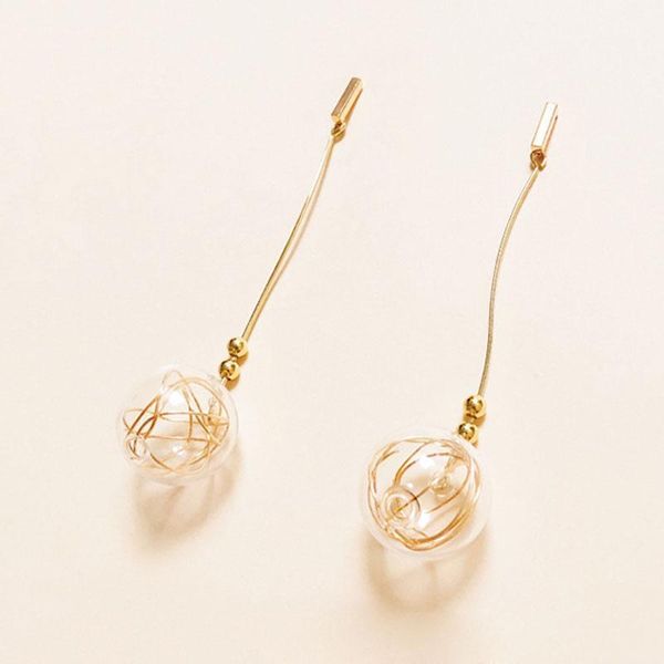 original bubble long dangle earrings for women 2021 gold tone hand blown glass ball drop earrings jewelry unique earings bijoux, Silver
original bubble long dangle earrings for women 2021 gold tone hand blown glass ball drop earrings jewelry unique earings bijoux, Silver