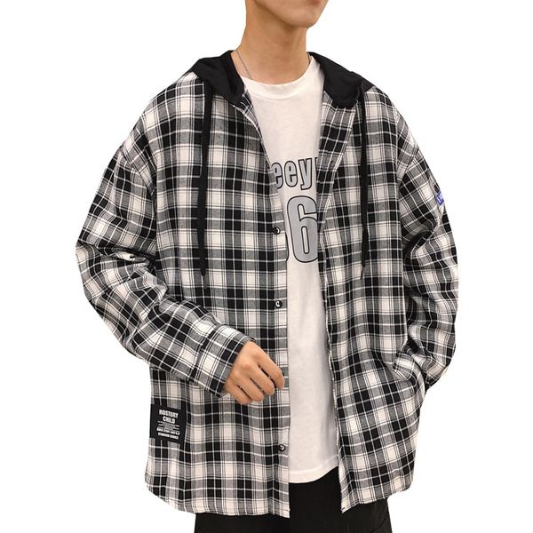 2021 the new men's fashionable long-sleeve plaid cotton shirt snug breathable male black 5xl m47q, White;black
2021 the new men's fashionable long-sleeve plaid cotton shirt snug breathable male black 5xl m47q, White;black