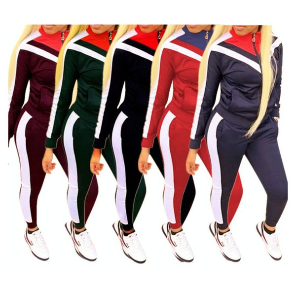 women tracksuit two pieces set fashion casual suits color block stitching zipper coat long pants sports outfits sportwear size s-xxxl 2020 p, White
women tracksuit two pieces set fashion casual suits color block stitching zipper coat long pants sports outfits sportwear size s-xxxl 2020 p, White