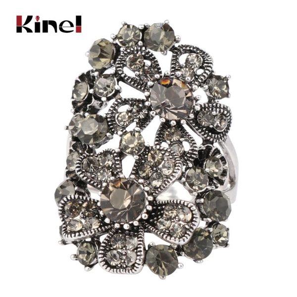 wedding rings kinel luxury crystal flower ring for women fashion silver color accessories antique vintage jewelry engagement gifts, Slivery;golden
wedding rings kinel luxury crystal flower ring for women fashion silver color accessories antique vintage jewelry engagement gifts, Slivery;golden