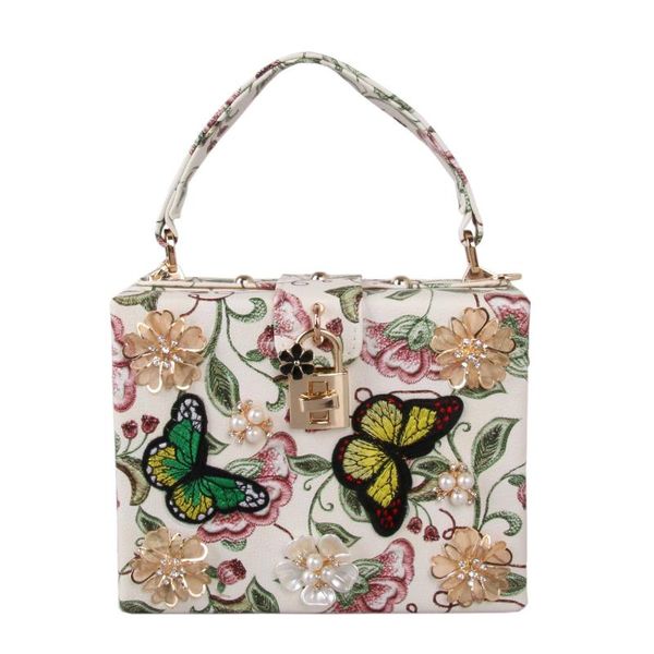 3d printed diamond metal flower women's bag european and american square box embroidered handbag shoulder bag messenger
3d printed diamond metal flower women's bag european and american square box embroidered handbag shoulder bag messenger