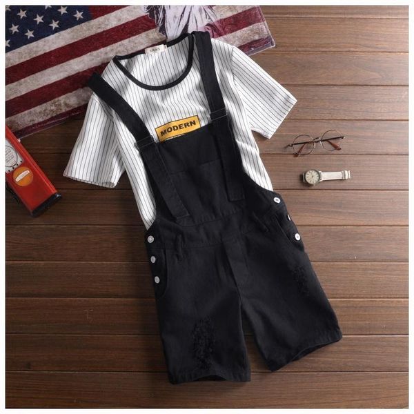 fashion men's bib overalls shorts jeans summer style ripped jeans pants for men slim fit black kahki jumpsuits jean shorts, Blue
fashion men's bib overalls shorts jeans summer style ripped jeans pants for men slim fit black kahki jumpsuits jean shorts, Blue