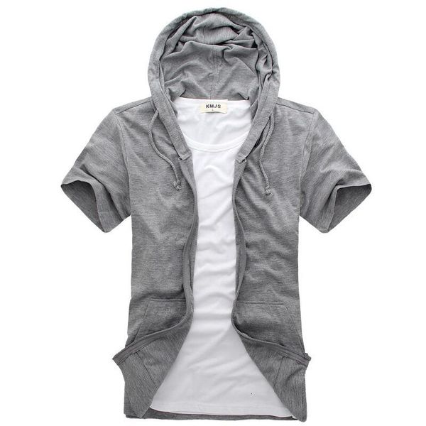 men's short sleeve hoodie fashion casual short-sleeve t-shirt, youth summer new solid color casual zipper cardigan top, Black
men's short sleeve hoodie fashion casual short-sleeve t-shirt, youth summer new solid color casual zipper cardigan top, Black