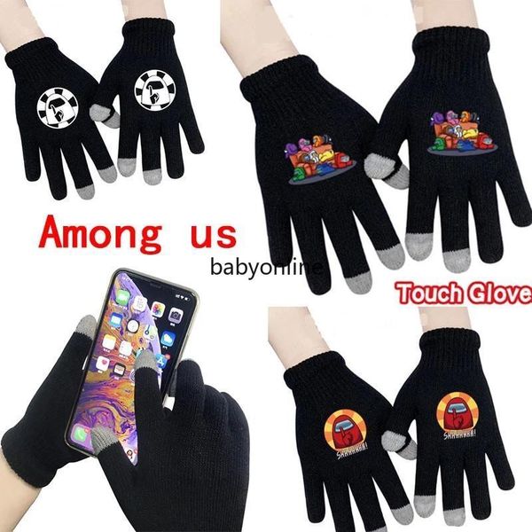 among us full-finger gloves touch screen cosplay cartoon game figure model knitted kids gloves christmas party gifts, White 
among us full-finger gloves touch screen cosplay cartoon game figure model knitted kids gloves christmas party gifts, White