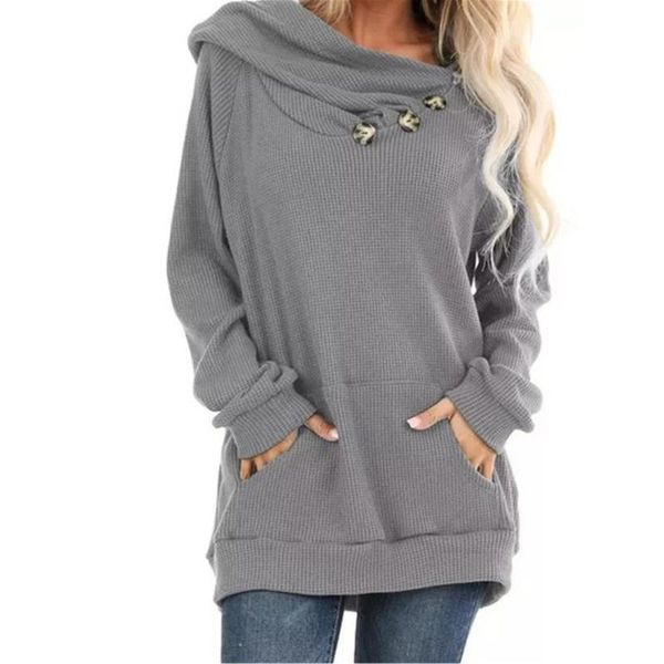 women's hoodies & sweatshirts sweatshirt solid-color large pocket button pleated knit hooded autumn winter fashion 2021 elegant long sl, Black 
women's hoodies & sweatshirts sweatshirt solid-color large pocket button pleated knit hooded autumn winter fashion 2021 elegant long sl, Black