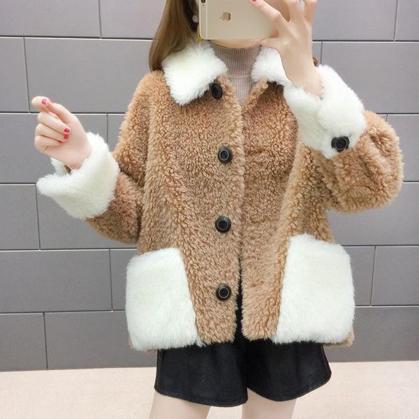 coat 100% genuine wool fur korean simple female jacket winter coats and jackets women 2021 women's coats femmes manteaux zjt856, Black
coat 100% genuine wool fur korean simple female jacket winter coats and jackets women 2021 women's coats femmes manteaux zjt856, Black