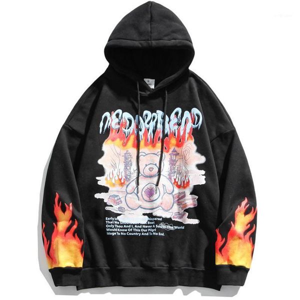 fall men streetwear hoodie sweatshirt fashion chinese style flame bear letter print harajuku hip hop warm loose pullover hoodies1, Black
fall men streetwear hoodie sweatshirt fashion chinese style flame bear letter print harajuku hip hop warm loose pullover hoodies1, Black