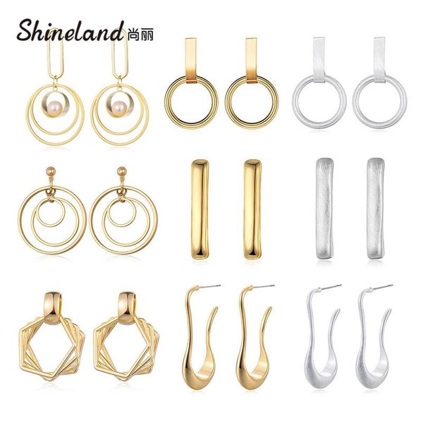 dangle & chandelier shineland bijoux metal drop earring for women girls circle geometric pearl brincos female vintage punk accessories, Silver
dangle & chandelier shineland bijoux metal drop earring for women girls circle geometric pearl brincos female vintage punk accessories, Silver