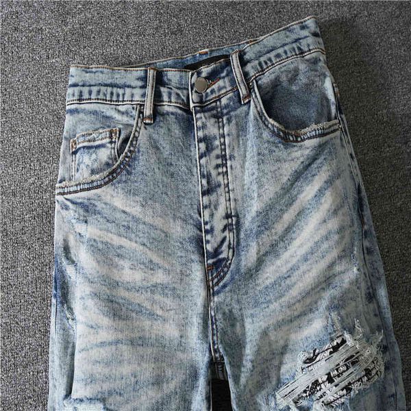 men's jeans amr fashion brand designer patchwork pocket embroidered washed blue man pants streetwear belt trousers clothing 769p
men's jeans amr fashion brand designer patchwork pocket embroidered washed blue man pants streetwear belt trousers clothing 769p