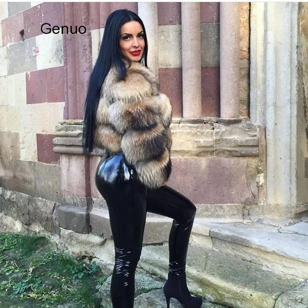 women's fur & faux luxury raccoon jacket women 2021 winter fashion short slim coat thick warm outerwear with big hood overcoat1, Black
women's fur & faux luxury raccoon jacket women 2021 winter fashion short slim coat thick warm outerwear with big hood overcoat1, Black