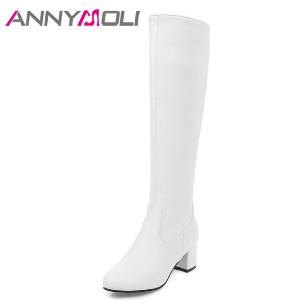 annymoli knee high boots winter women shoes zipper high heel tall boots sewing thick heel ladies boots new black big size 33-43 y200723
annymoli knee high boots winter women shoes zipper high heel tall boots sewing thick heel ladies boots new black big size 33-43 y200723