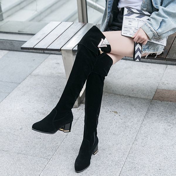 sagace shoes woman leisure simple retro over knee increased wedges shoes long tube knight boots shoes woman high heel, Black
sagace shoes woman leisure simple retro over knee increased wedges shoes long tube knight boots shoes woman high heel, Black