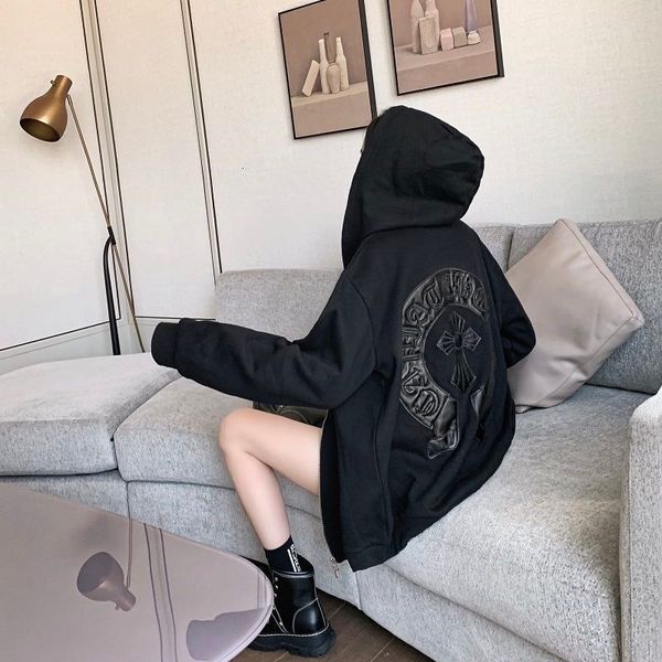 croxin new fashion brand zipper thick terry cardigan medium length sweater loose hooded jacket for men and women, Black
croxin new fashion brand zipper thick terry cardigan medium length sweater loose hooded jacket for men and women, Black