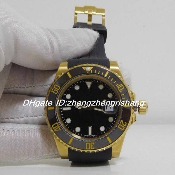 2 color mens 40mm 116610ln black dial yellow gold 116610 ceramic bezel rubber bracelet watch 116618 asia 2813 automatic men's watches, Slivery;brown
2 color mens 40mm 116610ln black dial yellow gold 116610 ceramic bezel rubber bracelet watch 116618 asia 2813 automatic men's watches, Slivery;brown