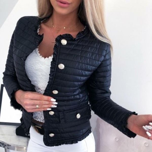 winter women warm button-down cotton jacket coats women casual jackets female pockets ruffle slim fit short jackets new arrival, Black
winter women warm button-down cotton jacket coats women casual jackets female pockets ruffle slim fit short jackets new arrival, Black