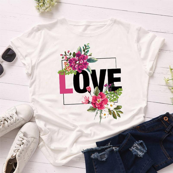 summer new harajuku t shirt o neck aesthetics tshirt flower love letter print casual short sleeve trumblr women tees, White
summer new harajuku t shirt o neck aesthetics tshirt flower love letter print casual short sleeve trumblr women tees, White