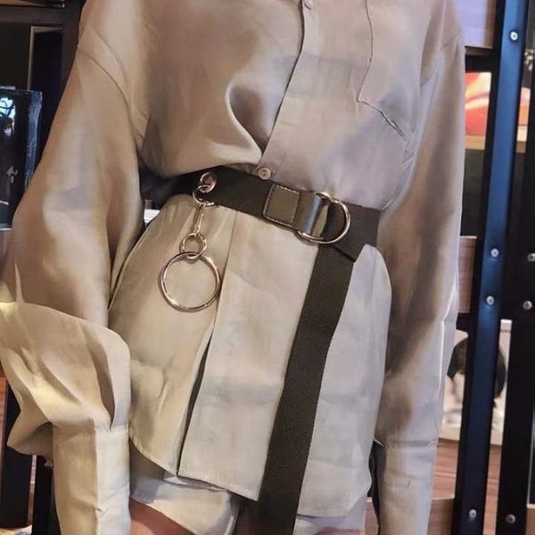 men women belts casual canvas with chain ring double d ring buckle simple leisure joker long pants girdle waistband harajuku, Black;brown
men women belts casual canvas with chain ring double d ring buckle simple leisure joker long pants girdle waistband harajuku, Black;brown