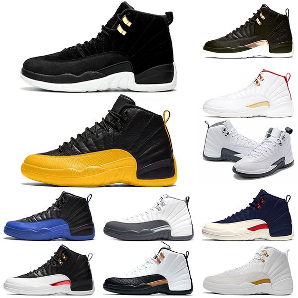 12 12s mens trainer basketball shoes dark grey university gold reverse taxi black sports sneakers size 40-47
12 12s mens trainer basketball shoes dark grey university gold reverse taxi black sports sneakers size 40-47