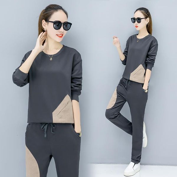 2020 plus size two piece set and pants womens fashion clothing autumn outfit korean style tracksuit lounge wear retro outfit, Gray
2020 plus size two piece set and pants womens fashion clothing autumn outfit korean style tracksuit lounge wear retro outfit, Gray