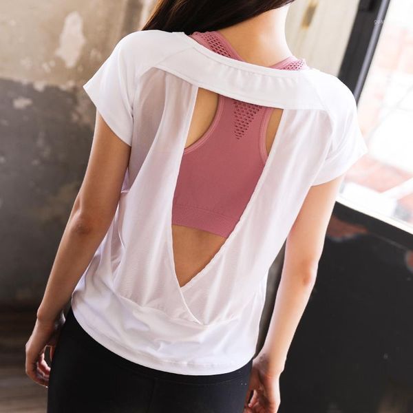yoga outfits women sport t shirt dry quick gym hollow out running sleeveless t-shirts fitness, White;red
yoga outfits women sport t shirt dry quick gym hollow out running sleeveless t-shirts fitness, White;red