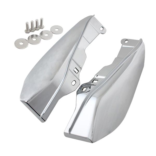1 pair of abs plastic heat shield mid-frame air deflector trim for harley 2009-2016,silver color
1 pair of abs plastic heat shield mid-frame air deflector trim for harley 2009-2016,silver color