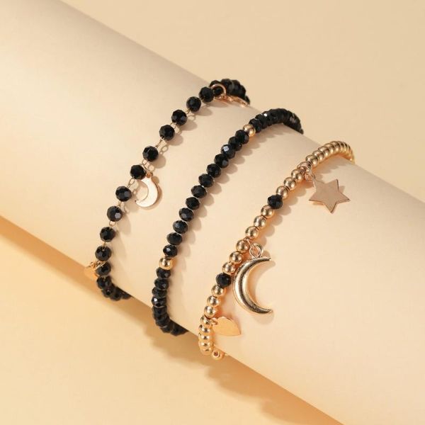 3-piece set bracelet stars moon charms bracelet new heart beads bracelets for women fashion bracelets & bangles jewelry s46, Golden;silver
3-piece set bracelet stars moon charms bracelet new heart beads bracelets for women fashion bracelets & bangles jewelry s46, Golden;silver
