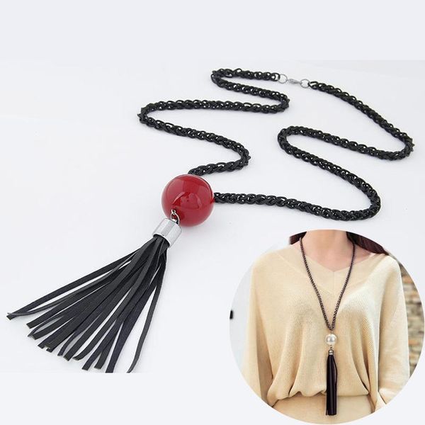 2021 arrival tassel pendant sweater chain long white red beads necklace fashion jewelry gift, Silver
2021 arrival tassel pendant sweater chain long white red beads necklace fashion jewelry gift, Silver