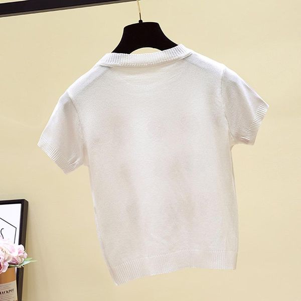 цветочные весенние женские вязаные вязаные o шеи свитер пуловер летний мягкий сплошной с коротким рукавом трикотаж джемпер топ 2020 белый кр, White;black 
цветочные весенние женские вязаные вязаные o шеи свитер пуловер летний мягкий сплошной с коротким рукавом трикотаж джемпер топ 2020 белый кр, White;black