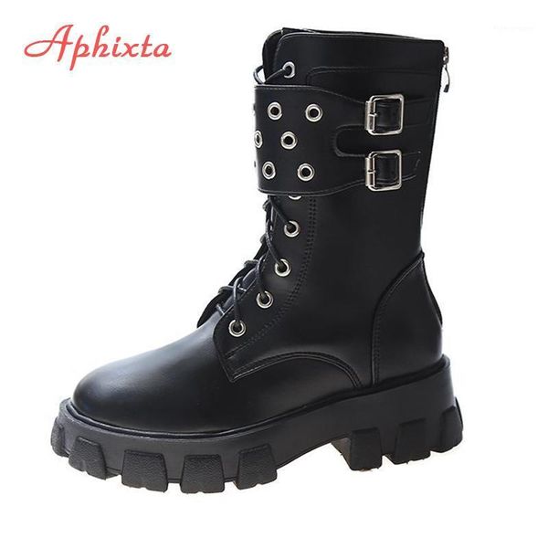 boots aphixta chunky heels women fashion round toe rivets ankle martns buckle lace-up cross-tied shoes woman boats1, Black
boots aphixta chunky heels women fashion round toe rivets ankle martns buckle lace-up cross-tied shoes woman boats1, Black