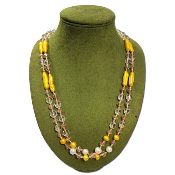 new fashion bar simple double-chain charm simulation alien natural freshwater pearl necklace long sweater chain elegant style necklace, Silver
new fashion bar simple double-chain charm simulation alien natural freshwater pearl necklace long sweater chain elegant style necklace, Silver