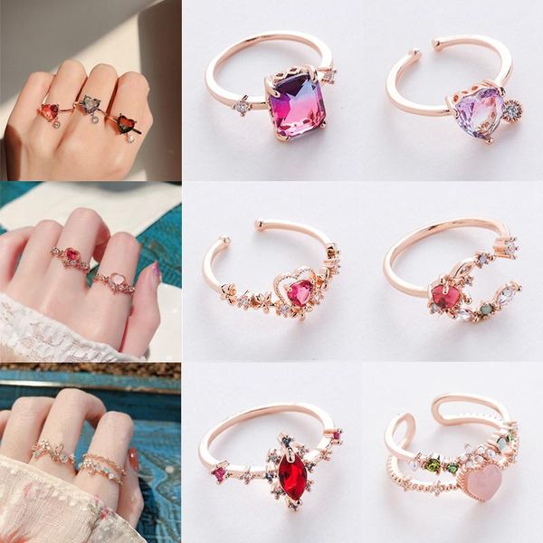 trendy sweet heart flower cubic zircon adjustable rings for women cocktail ring waterdrop crystal bague party wedding jewelry, Golden;silver
trendy sweet heart flower cubic zircon adjustable rings for women cocktail ring waterdrop crystal bague party wedding jewelry, Golden;silver