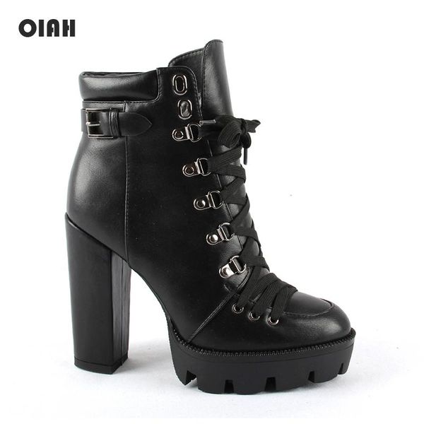 boots spring autumn ankle women platform rubber sole lace up black leather pu high heels shoes woman comfortable size 43
boots spring autumn ankle women platform rubber sole lace up black leather pu high heels shoes woman comfortable size 43