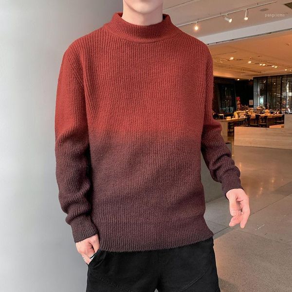 trendy vertical stripe color contrast sweater men mock neck red purple autumn winter sweater pullover men big size christmas1, White;black
trendy vertical stripe color contrast sweater men mock neck red purple autumn winter sweater pullover men big size christmas1, White;black